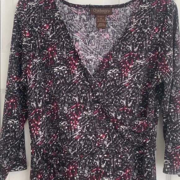 Chadwick’s Faux Wrap Dress size 14 - Picture 3 of 6